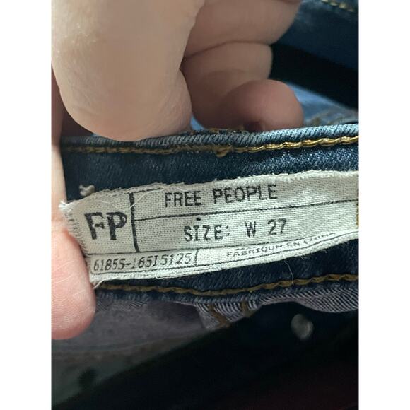 Free People Skinny Jean Mid-Rise Stretch Womens Sz 27 Blue Denim 61855-16515125 - Picture 2 of 11